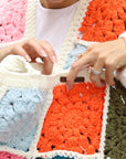 Hand Crochet Multicolour Granny Square Patchwork Handbag