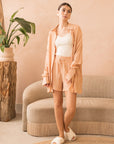 Cotton blend Duben shirt and shorts in relaxed fit co-ords Suits in Orange