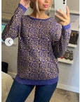 Multi-color Blue Yellow Dot Print Jumper