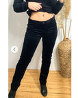 Super soft corduroy jeans trousers in black