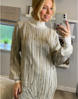 Gold metallic design long jumper