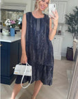 Leopard print cotton oversize dress