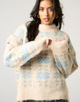 Classic & Cozy Snowflake Knit Jumper in Blue