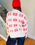 Classic & Cozy Snowflake Knit Jumper in Pink