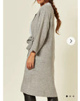 Reversible wool blend cardigan coat