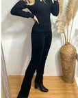 Super soft corduroy jeans trousers in black