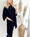 Cape sleeves Coat (Black)