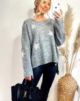 Stars' Print Ladder Stitch Jumper