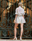 Newspaper Artwork print shirt and shorts co-ords