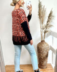 Multi Stripe Print oversized Oversized Jumper Top