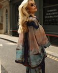 Ocean Treasure Print Relaxed Shirt & Trousers Co-Ord Set In Blue