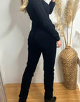 Super soft corduroy jeans trousers in black