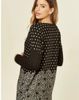 Dot and Sweetheart Printed Jumper Top (BLACK)