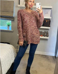 Metallic gold trims burgundy Jumper