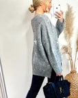 Stars' Print Ladder Stitch Jumper