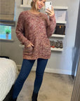 Metallic gold trims burgundy Jumper