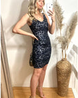 Trendy animal leopard print bodycon party dress