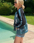 Floral print winter quilted Bomber Jacket (GREEN)