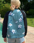 Floral print winter quilted Bomber Jacket (GREEN)