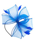 Sculptural Fascinator Headband with Feather Accents