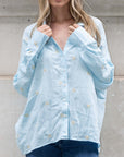 Gold Leave's Embroidered Shirt in Soft cotton fabric in Blue
