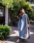 Oversized Full pleated Tie Dye color Cardigan in Blue/Black