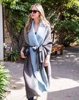 Oversized Full pleated Tie Dye color Cardigan in Blue/Black