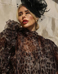 Statement Fascinator with Veil, Bow and Feather Accents