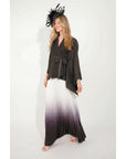 Fascinator With Feather & Sculptural Loop Detail In Black