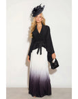 Fascinator With Feather & Sculptural Loop Detail In Black