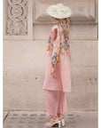 Statement Fascinator Hat With Feather Detail In Cream