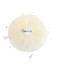 Mesh Fascinator with Sculpted Bow And Faux Pearl Detail