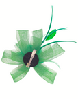 Rose Floral And Feather Fascinator With Hair Clip