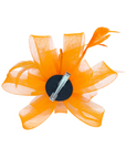 Rose Floral And Feather Fascinator With Hair Clip