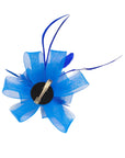 Rose Floral And Feather Fascinator With Hair Clip