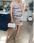 Sleeveless Crochet Tunic Dress in Beige