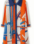 Equestrian Chain Print Shirt Dress