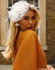 Mesh Fascinator with Sculpted Bow And Faux Pearl Detail