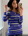 Gold lurex Stripe Knitted long Jumper