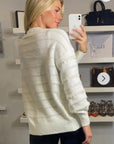 Pearl embellished soft knit jumper in white