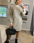 Gold metallic design long jumper