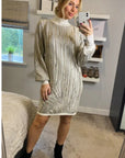 Gold metallic design long jumper