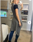 Sleeveless Wool Knitted long Cardigan(Grey)