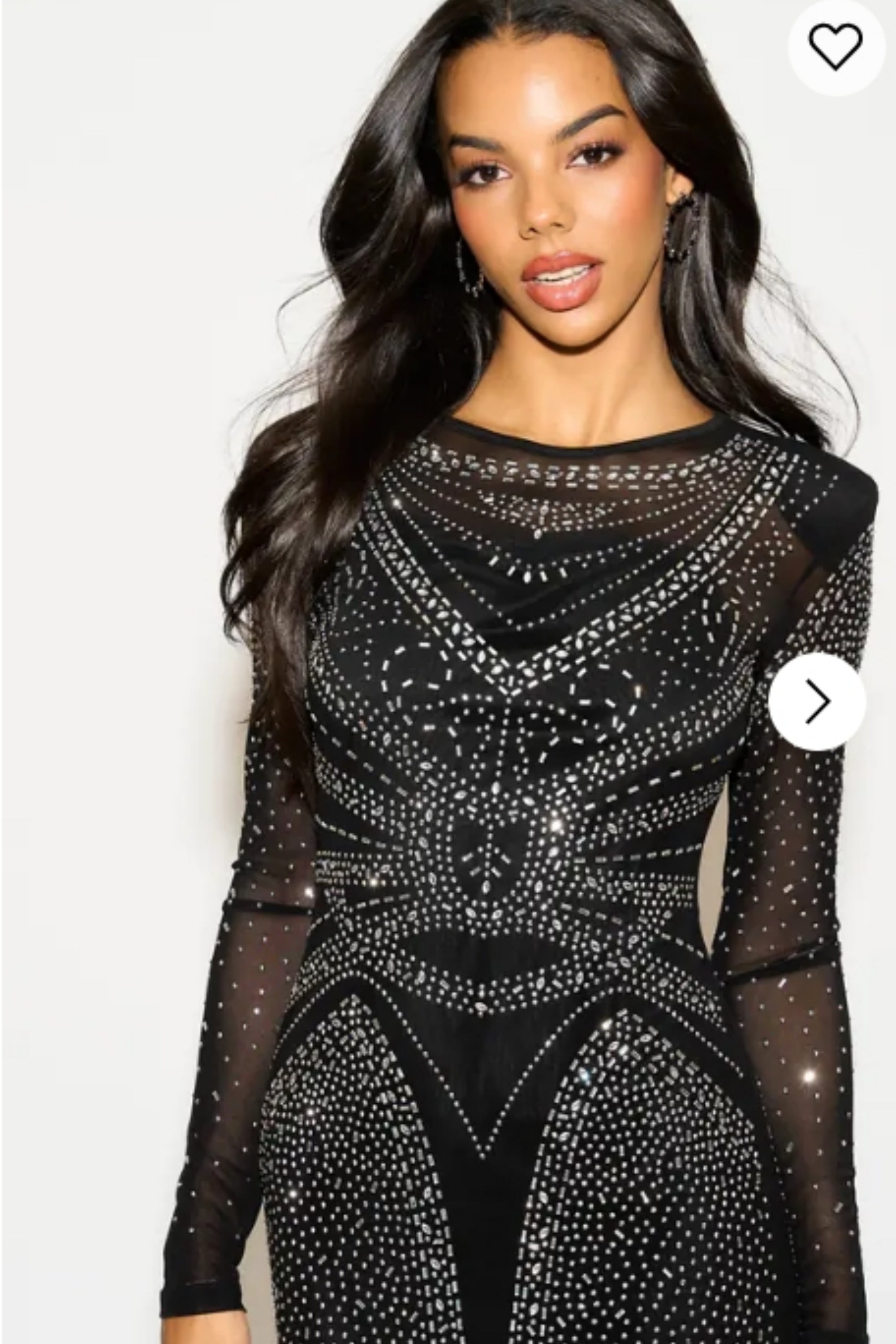 Robe INC International Concepts 'Be Abstract' - Taille XL - Noire à Manches Longues Avec Perles - Neuve Avec étiquettes