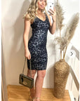 Trendy animal leopard print bodycon party dress