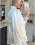 Oversized Sleeves Shirt in White color