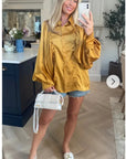 Oversized Sleeves Shirt in Yellow color