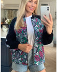 Floral Print Bomber Jacket (Paisley floral)