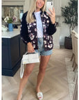 Floral Print Bomber Jacket (Multi floral)