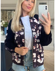 Floral Print Bomber Jacket (Multi floral)